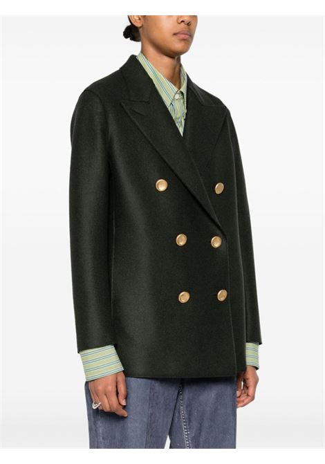 Green double-braested wool peacoat Harris wharf london - women HARRIS WHARF LONDON | A2344MLK614